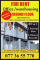 Office/ Warehousing for Rent in Hulsdorf, Colombo 12